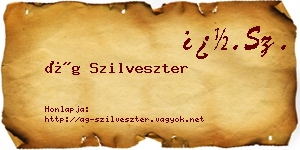 Ág Szilveszter névjegykártya